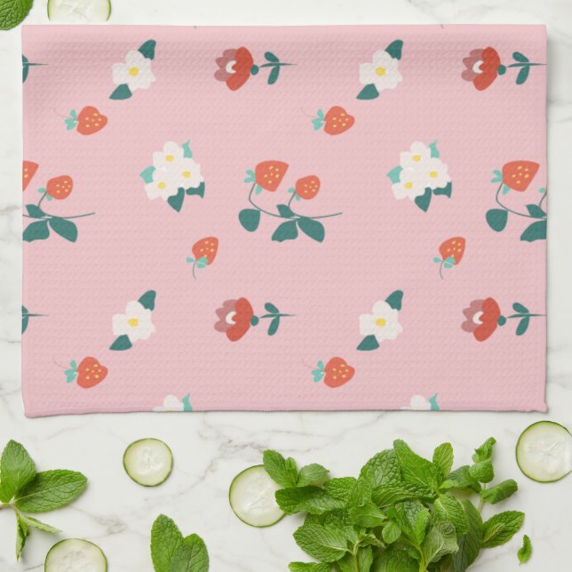 Strawberry Fields Tea Towel (Folded)