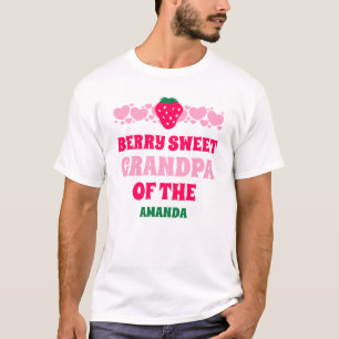 Strawberry First Birthday Celebration Grandpa T-Shirt