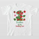 Strawberry first birthday kids tshirts Brother<br><div class="desc">Celebrate  birthday with this special t-shirt,  special and personalised design</div>