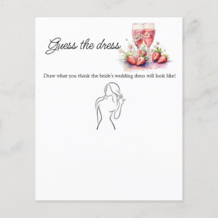 Strawberry Floral Guess Dress Bridal Shower Game