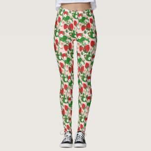 Strawberry & Floral Vine Leggings