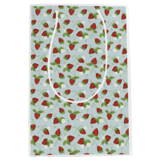 Strawberry Floral Whimsical Gift Bag