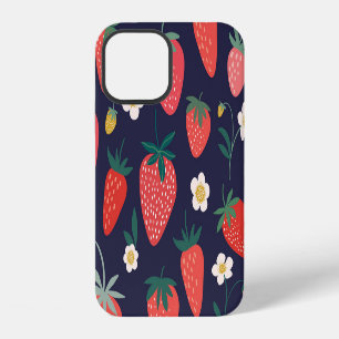 Strawberry Flowers & Fruits: Decorative Pattern iPhone 12 Case