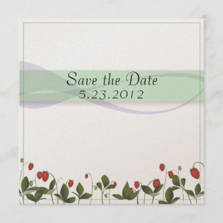 Strawberry Flowers Save The Date