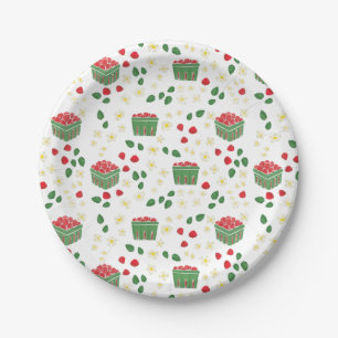 Strawberry Flowers Strawberry Fields Berry First Paper Plate