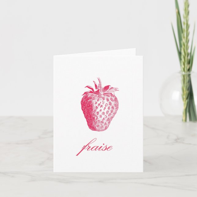 Strawberry (Fraise) Notecards (Front)