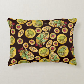 Strawberry Frogs Forever Decorative Cushion