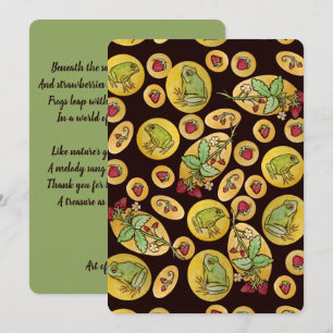 Strawberry Frogs Forever                           Thank You Card