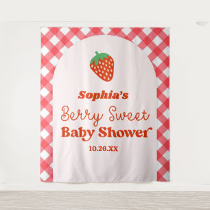 Strawberry Fruit A Berry Sweet Baby Shower Tapestry
