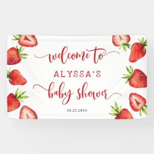 Strawberry Fruit Baby Shower Banner