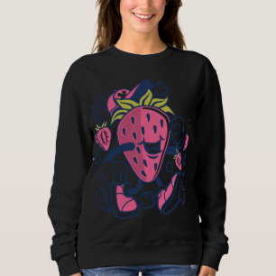 Strawberry Fruit Cartoon Character Funny Sweatshirt