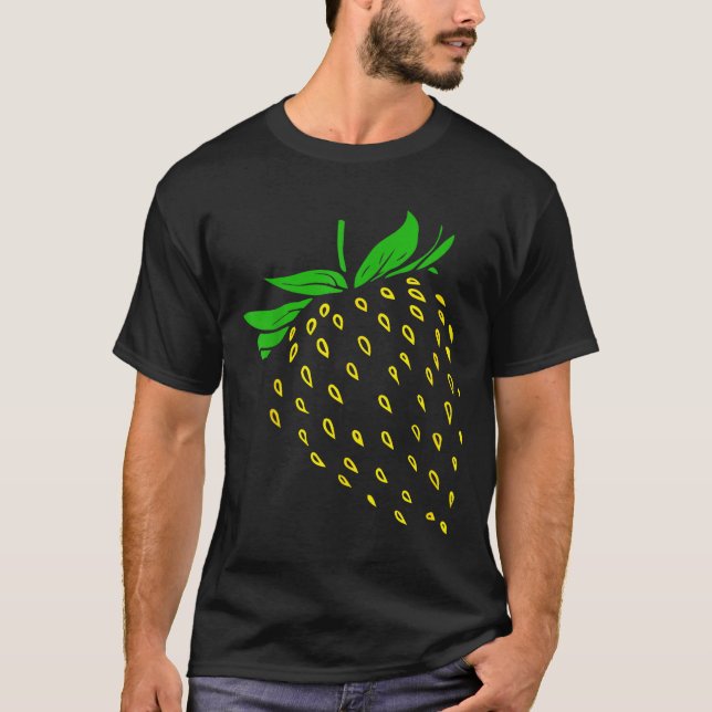 Strawberry Fruit Costume Simple Funny Party  T-Shirt (Front)
