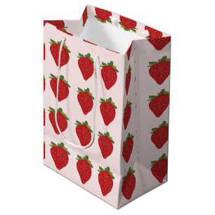Strawberry Fruit Cute Summer Strawberries Medium Gift Bag