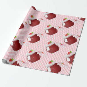 Strawberry Fruit Jam Wrapping Paper