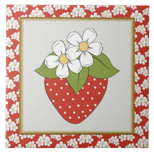Strawberry Fruit Kitchen Or Restraunt Tile