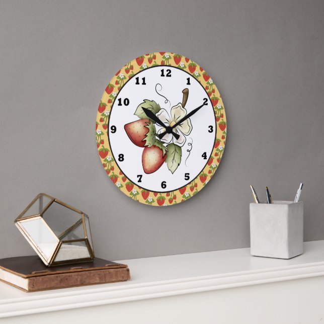 Strawberry Fruit kitchen wall clock (Office)
