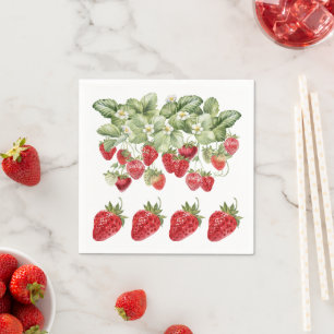 Strawberry Fruit Leaves Decoupage Craft  Napkin