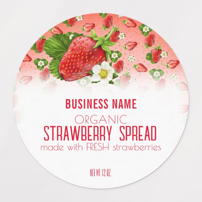 Strawberry Fruit Package Label (Design 1)