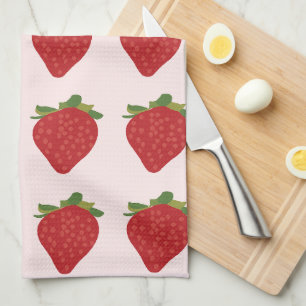 Strawberry Fruit Red Strawberries Tea Towel
