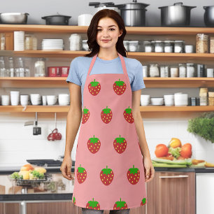 Strawberry Fruit Seamless Pattern on Apron