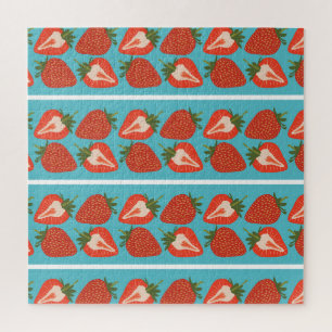 Strawberry Fruit: Seamless Repeat Pattern. Jigsaw Puzzle