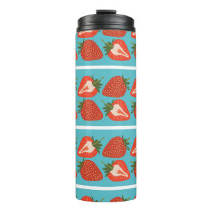 Strawberry Fruit: Seamless Repeat Pattern. Thermal Tumbler