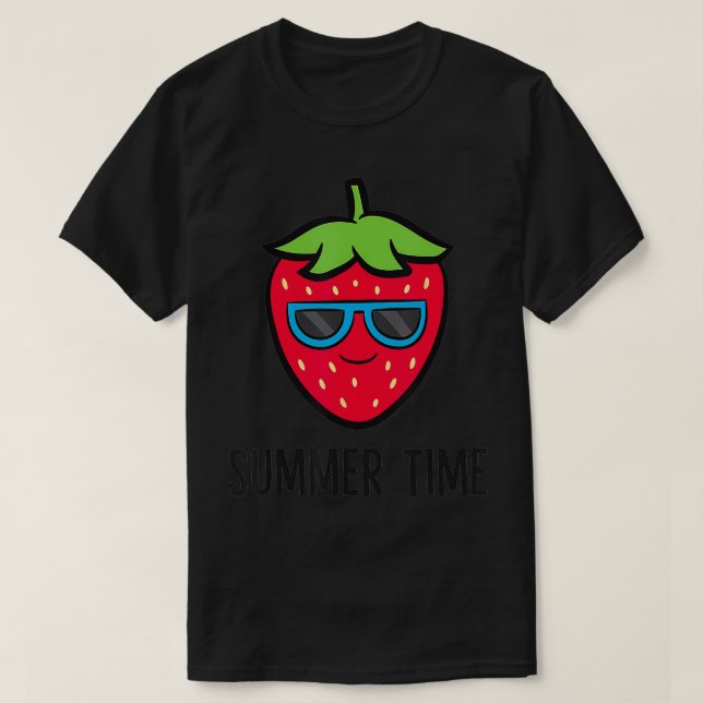 Strawberry Fruit Summer Time  T-Shirt (Design Front)