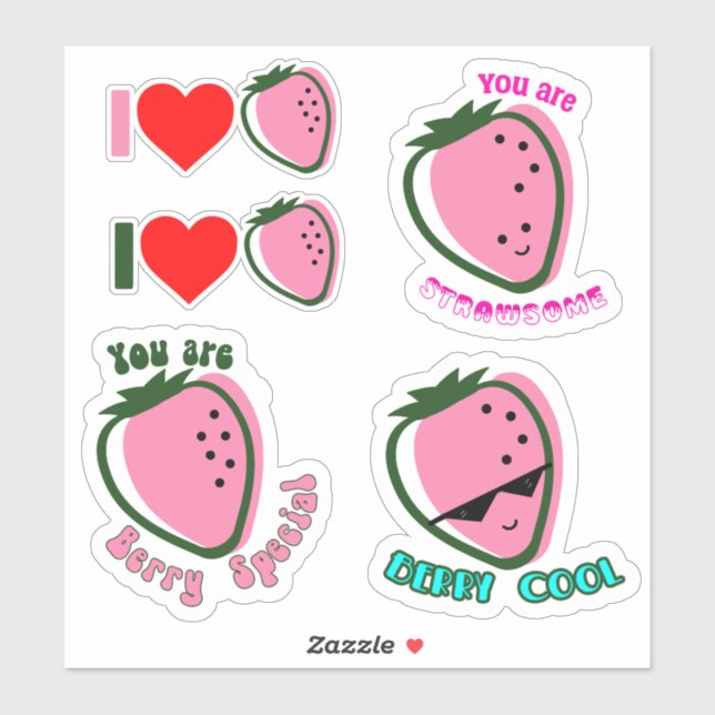 Strawberry Fun Pun Amazing Cool Awesome (Sheet)