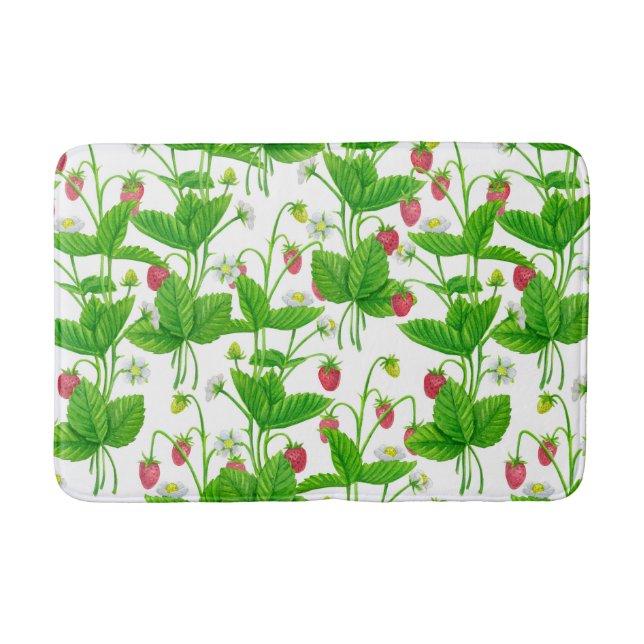 Strawberry garden bath mat (Front)
