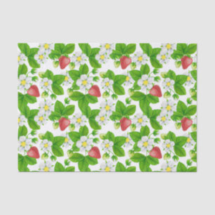 Strawberry garden tissue paper