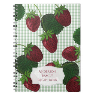 Strawberry Gingham   Notebook