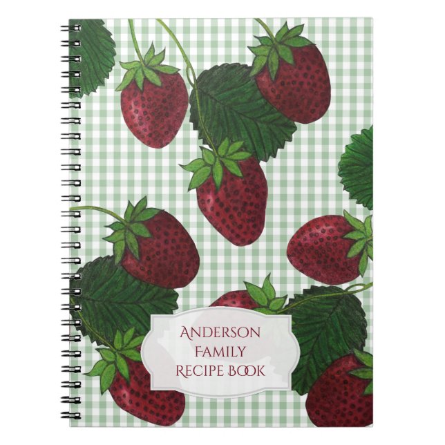 Strawberry Gingham   Notebook (Front)