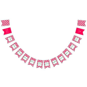 Strawberry Girl Berry 1st Birthday Milestones Bunting