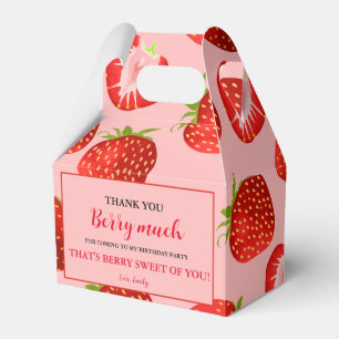 Strawberry Girl Birthday Berry Sweet  Berry First  Favour Box