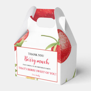 Strawberry Girl Birthday Berry Sweet  Berry First  Favour Box