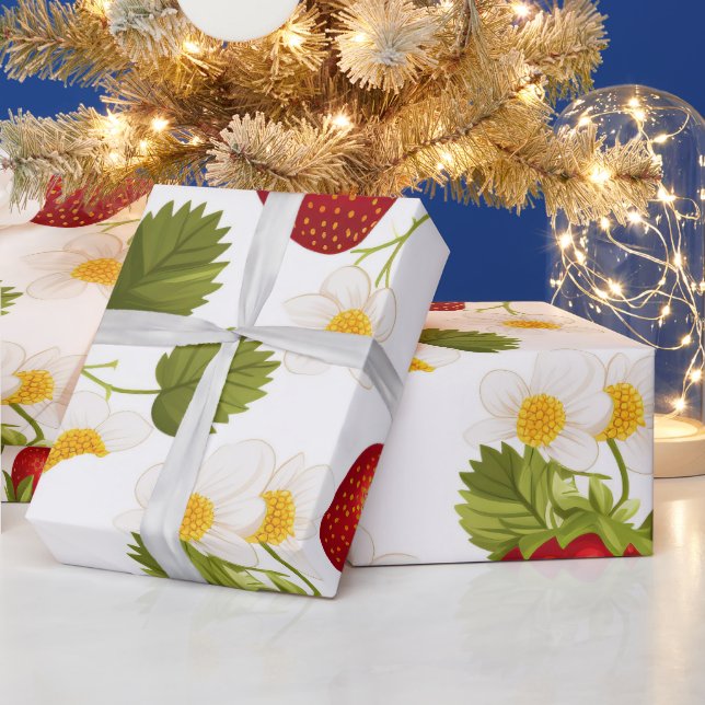 Strawberry Girl Birthday Party | Berry First  Wrapping Paper (Holidays)