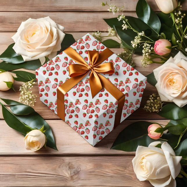 Strawberry Girl Birthday Party | Berry First  Wrapping Paper (Creator Uploaded)