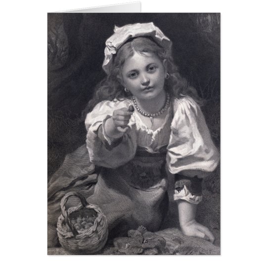 Strawberry girl card