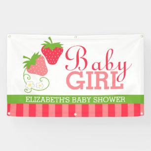 Strawberry Girls Baby Shower Banner