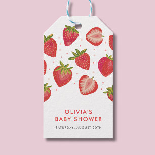 Strawberry Girls Baby Shower Gift Tags