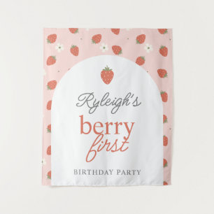 Strawberry Girls Berry First Birthday Party    Tapestry