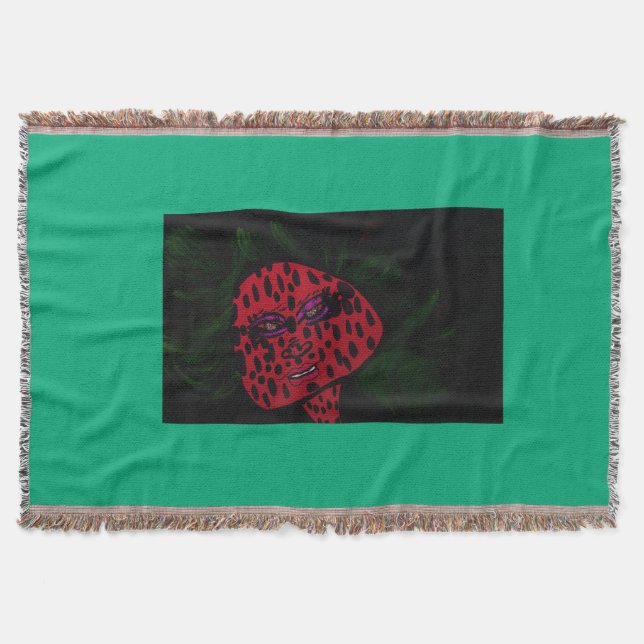 Strawberry Glamour  Throw Blanket (Front)