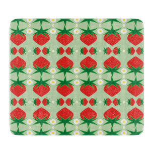 Strawberry Glass Cutting Board 6x7