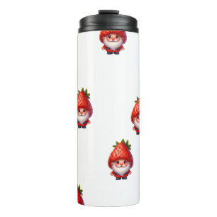 Strawberry Gnome Charm Thermal Tumbler