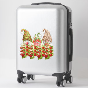 Strawberry Gnomes a Field of Strawberries 14"x14"