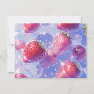 Strawberry Grape Splash Postcard