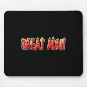 Strawberry Great Aunt Birthday Party Mouse Mat