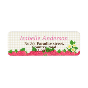 Strawberry Green Gingham