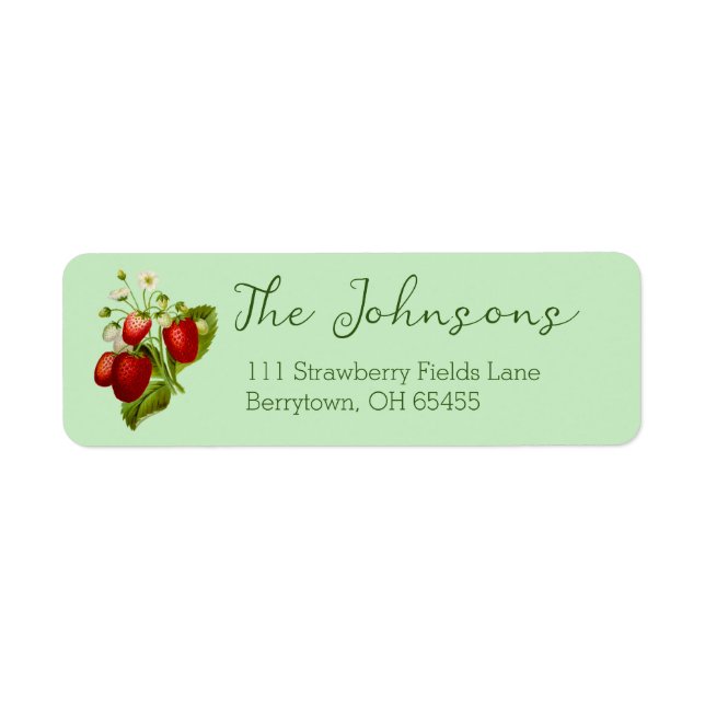 Strawberry Green Return Address (Front)
