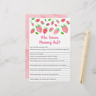 Strawberry Greenery Who Knows Mummy Best Game